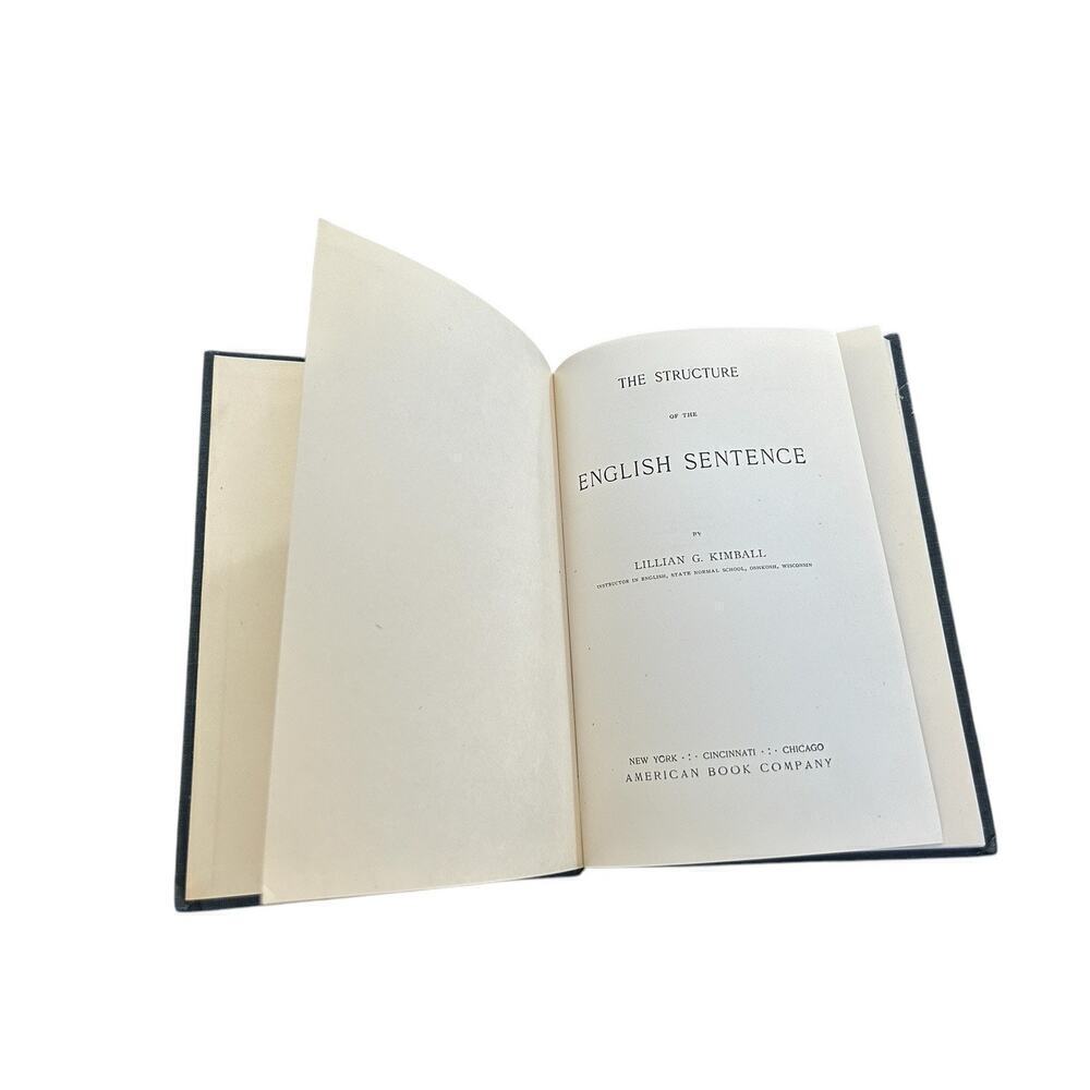 1900 American Book Company The Structure Of The English Sentence Lillian Kimball